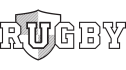URugby Back, White and Grey Logo