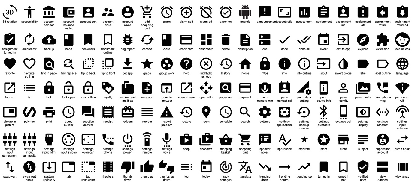 Google Responsive Design Icons