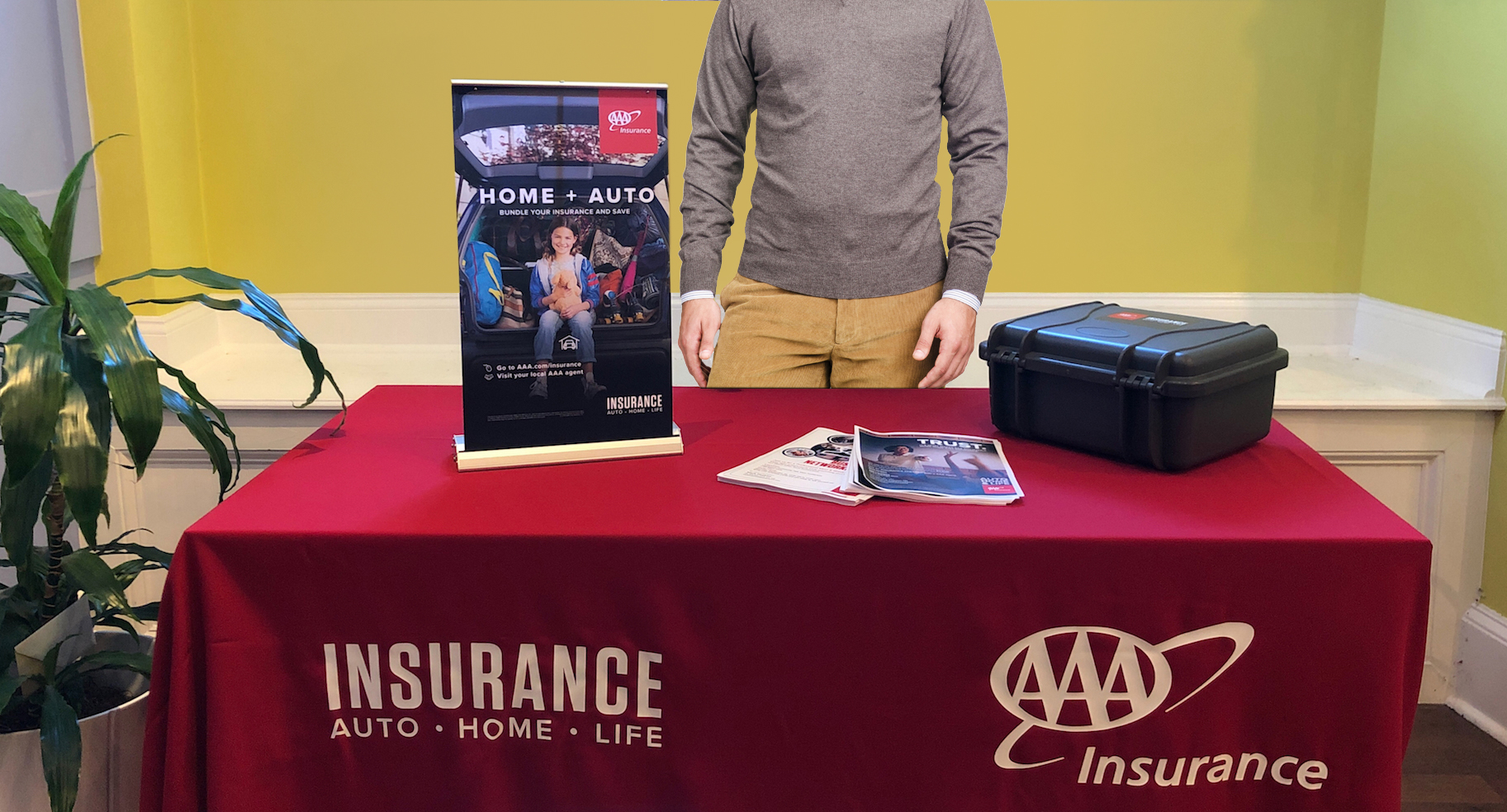 Your portable display. Impress with no stress. 4x3 and 321 Creative Introduce Show-in-a-Box!