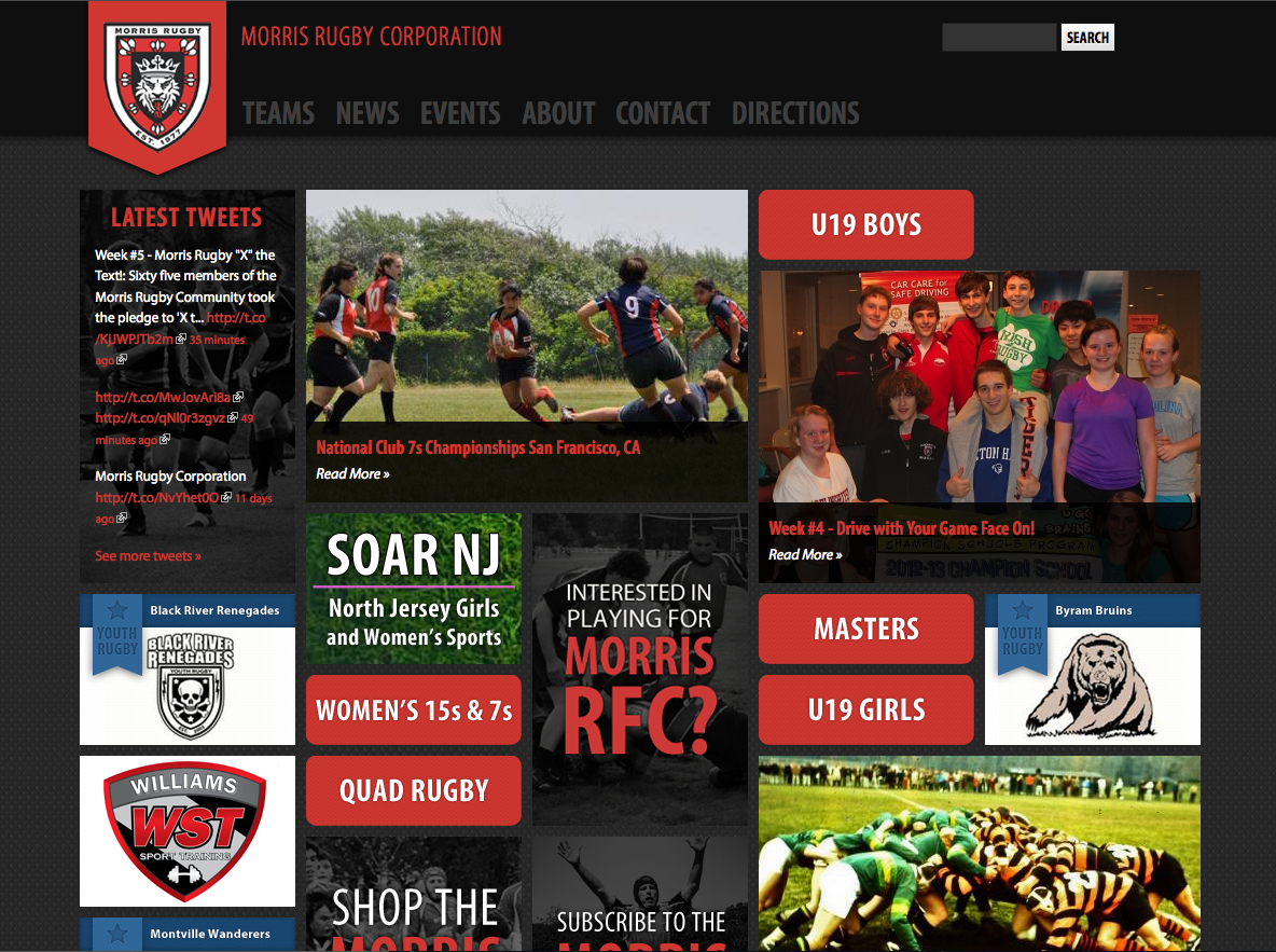 Morris Rugby Website Re-design