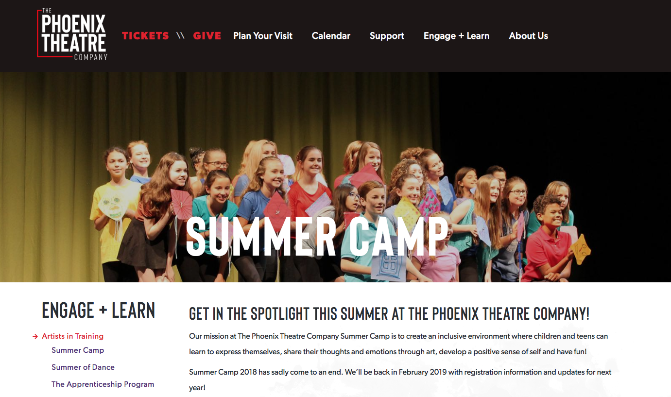 Website Launch: The Phoenix Theatre Company