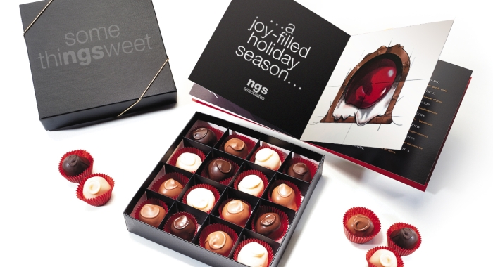NGS Holiday Promo, Box of Chocolates Custom Holiday Gifts