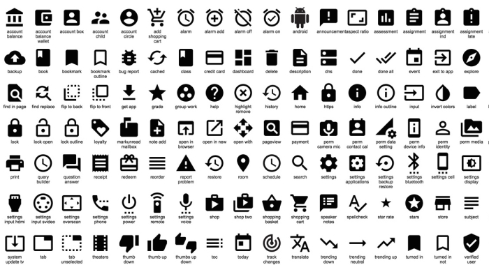 Google Responsive Design Icons