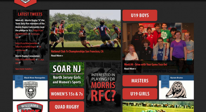 Morris Rugby Website Re-design