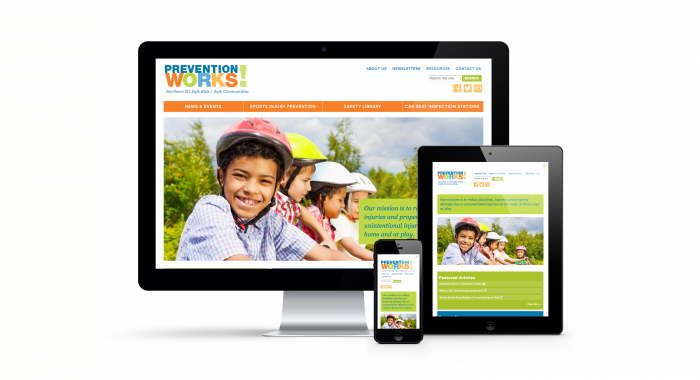 Prevention Works Website on iMac, iPad, and iPhone