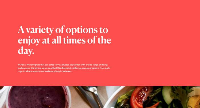 Penn Dining Website Penn Dining
