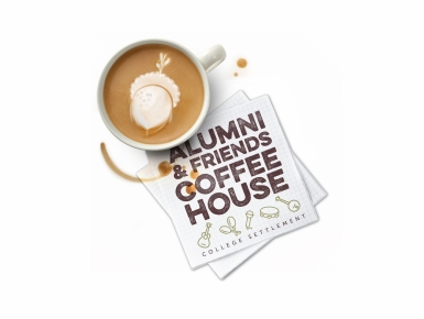 Alumni & Friends Coffee House event promotion