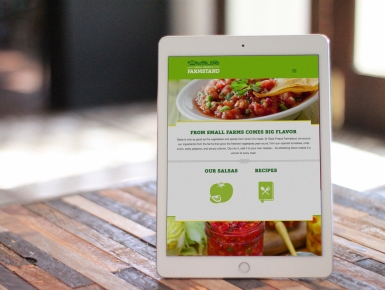 Tabla Fresca Farmstand website on iPad
