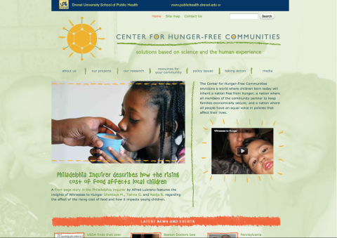 Center for Hunger Free Communities website