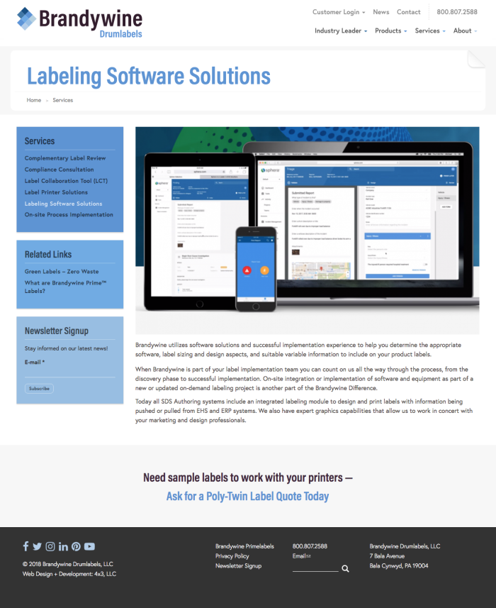 Brandywine Drumlabels Website | Philadelphia Branding ...