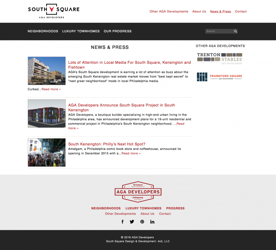 South Square, News & Press Web Section
