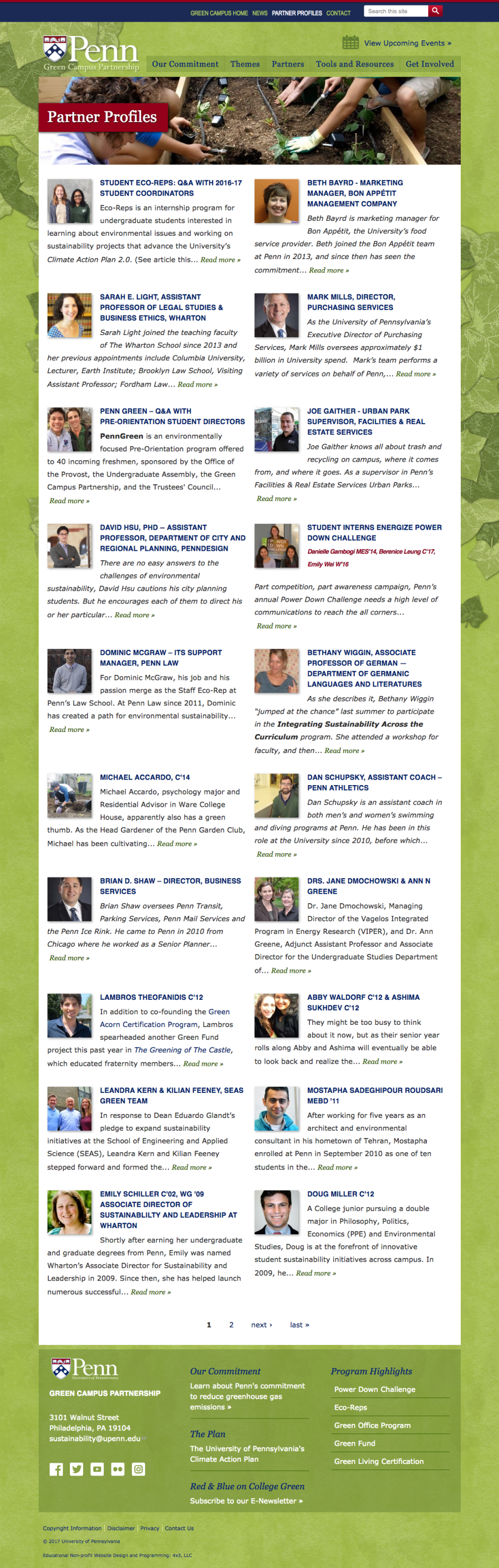 Penn Green Campus Partnership builds a culture of sustainability on Penn's campus