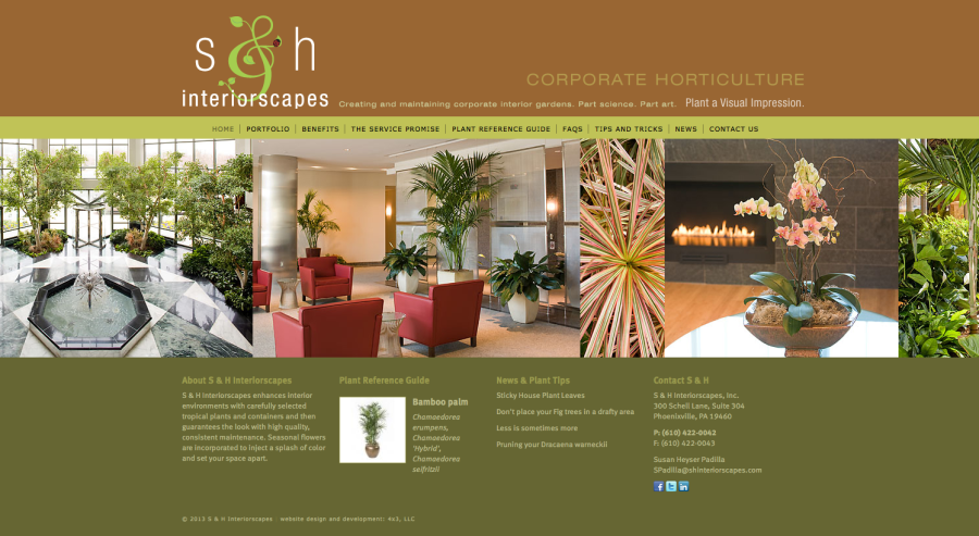 S&H Interiorscapes, Responsive Website