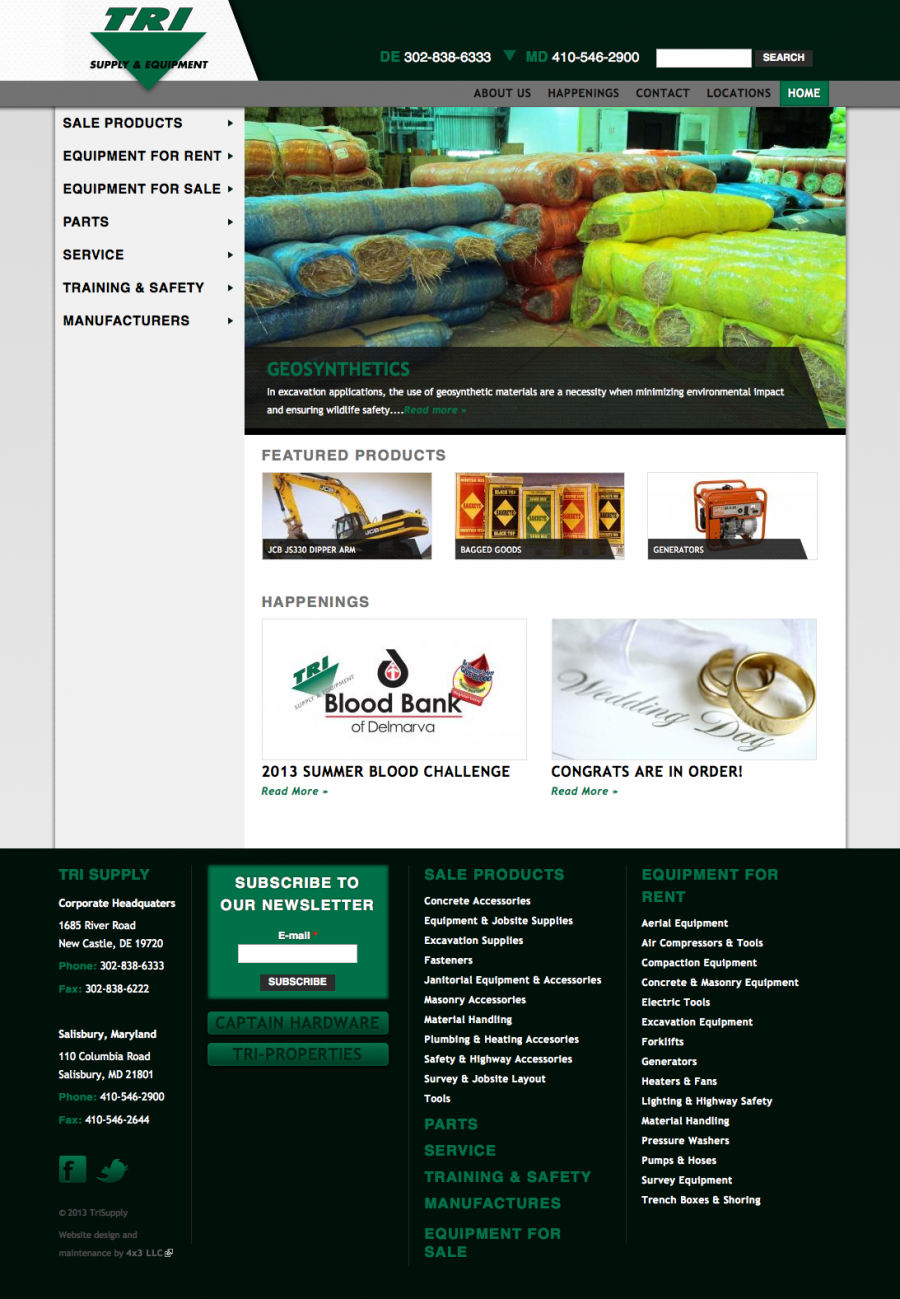 Tri Supply Website Design and Development 