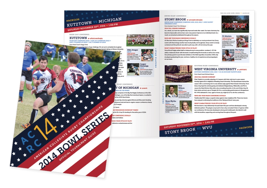 Custom Print Design for Rugby Tournament Brochures