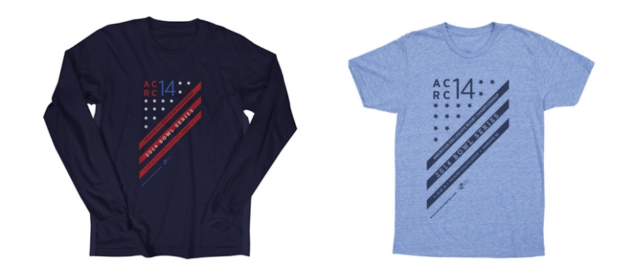 Custom Designed t-shirts and sweaters for ACRC Tournament 