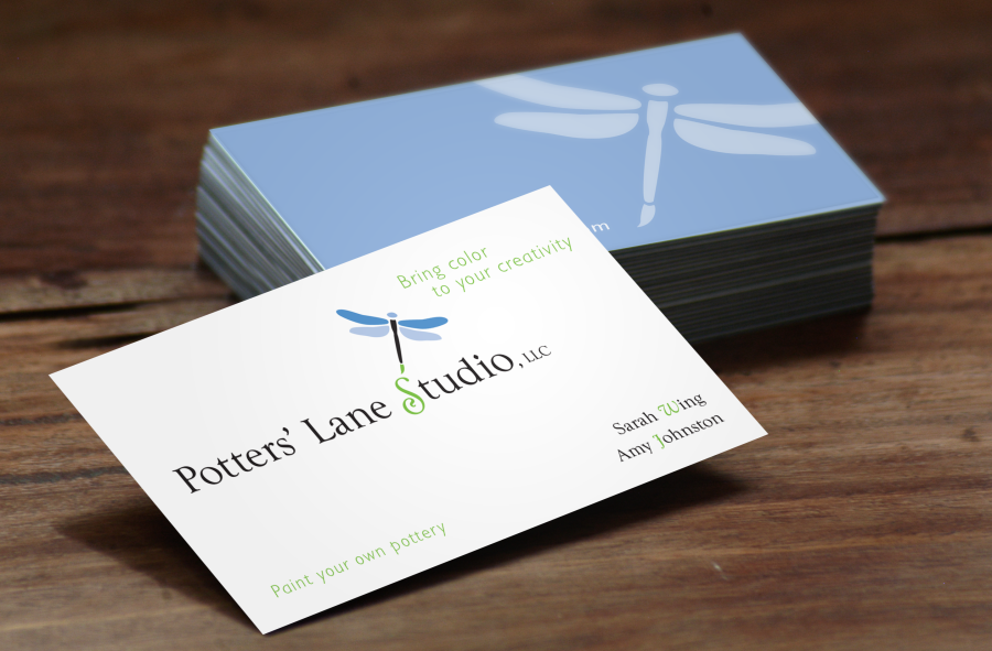 Potters' Lane Logo on New Business Cards