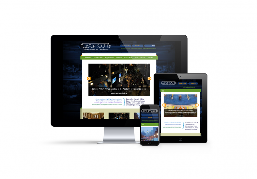 Clear Sound Website - iPhone, iPad, Laptop