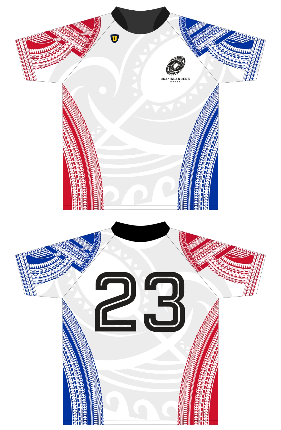 USA Islanders Custom Rugby Jerseys with Red, White and Blue coloring