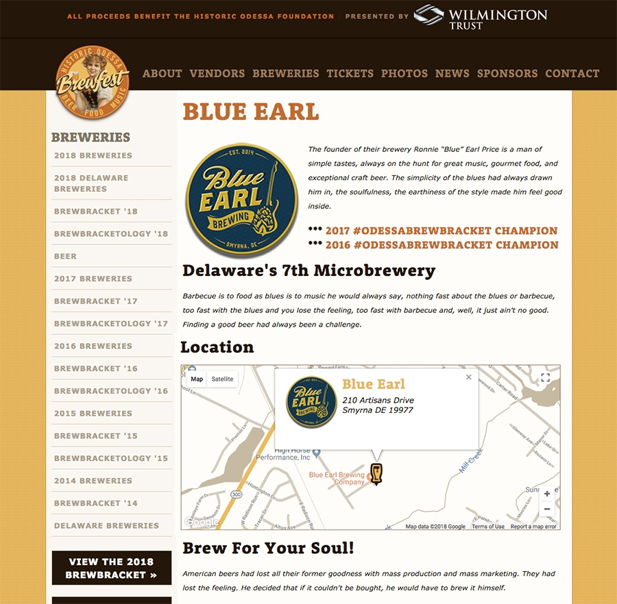 Individual Map on Brewery Landing Page