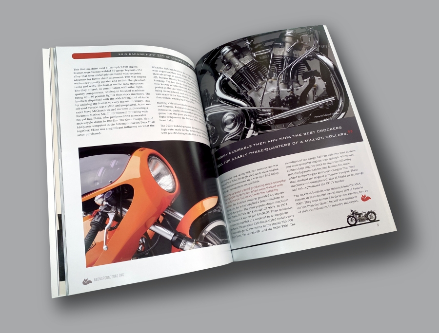 Radnor Hunt Concours d Elegance Program Book Motorcycle Spread