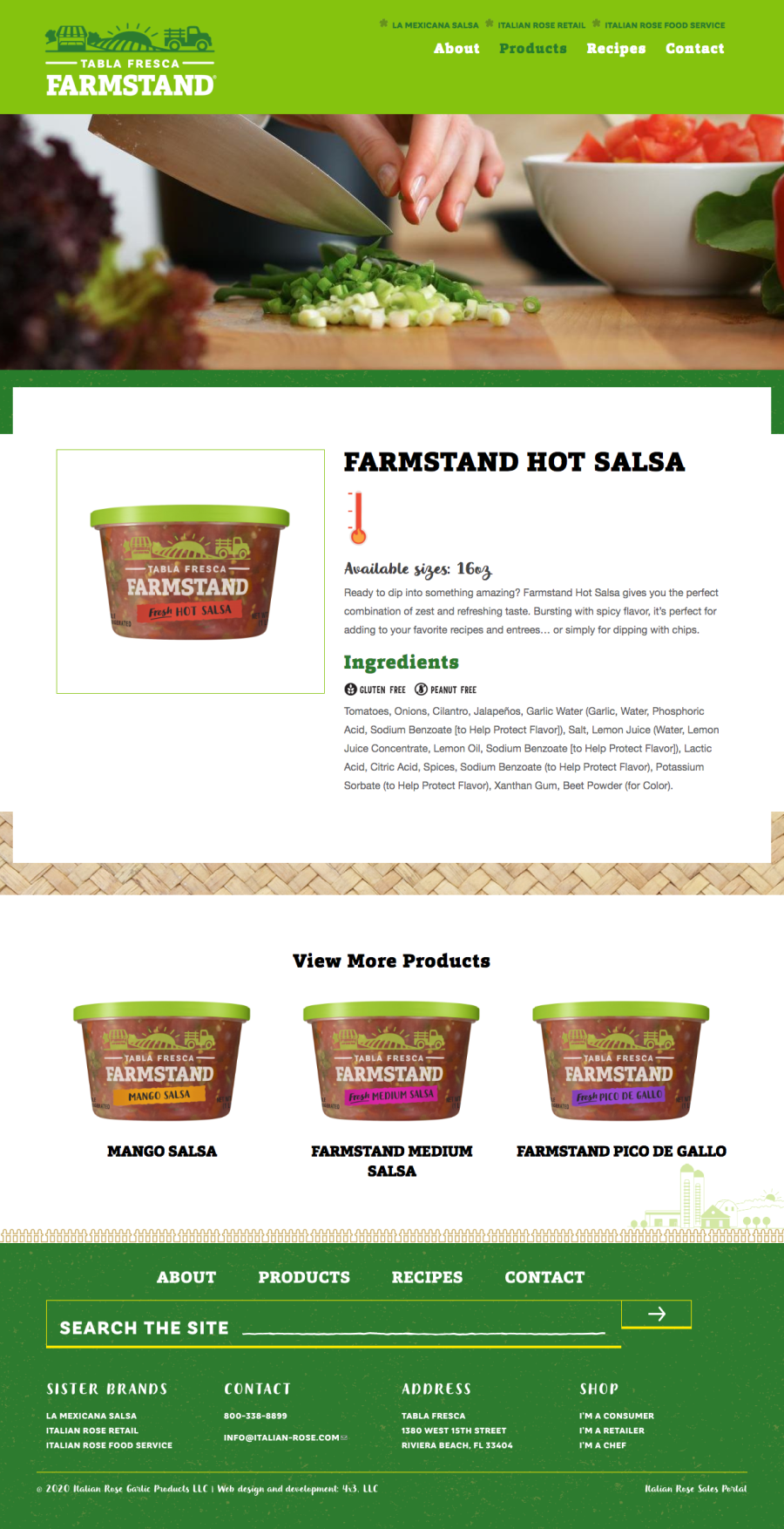 Tabla Fresca Farmstand product page