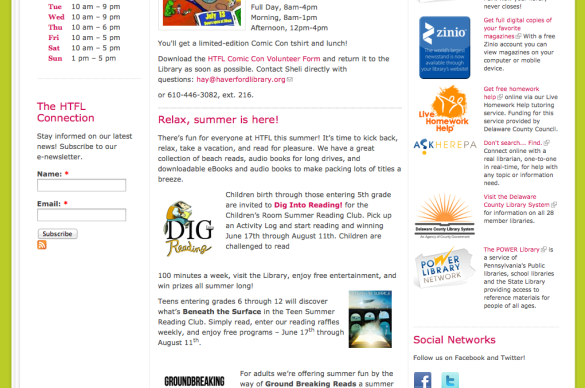 Haverford Township Free Library Website Haverford Township Free Library Website HomePage