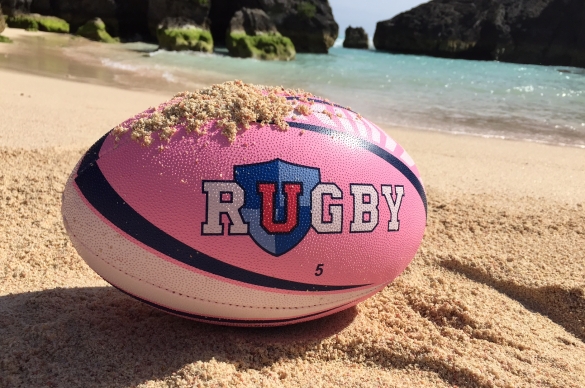 Custom Rugby Ball with URugby Sponsor Logo