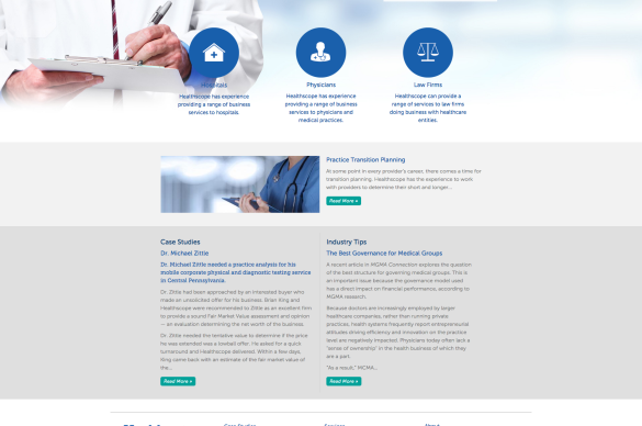Healthscope, Website Design
