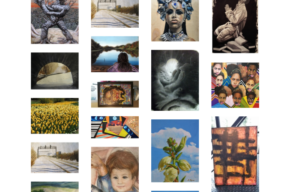Responsive Art Gallery with Photos and Featured Artists, Search Bar