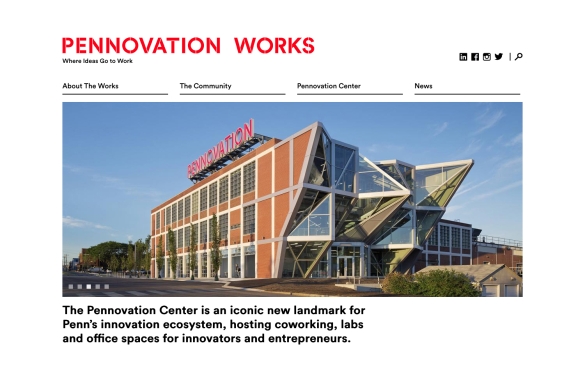 pennovation works website philadelphia branding marketing 4x3 llc pennovation works