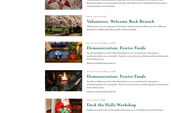 Historic Odessa Foundation Internal News and Press Landing Page