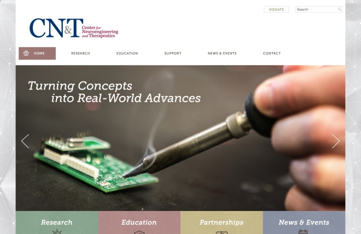 CN&T Custom Built Website Responsive Site for Neuroengineering and Therapeutics