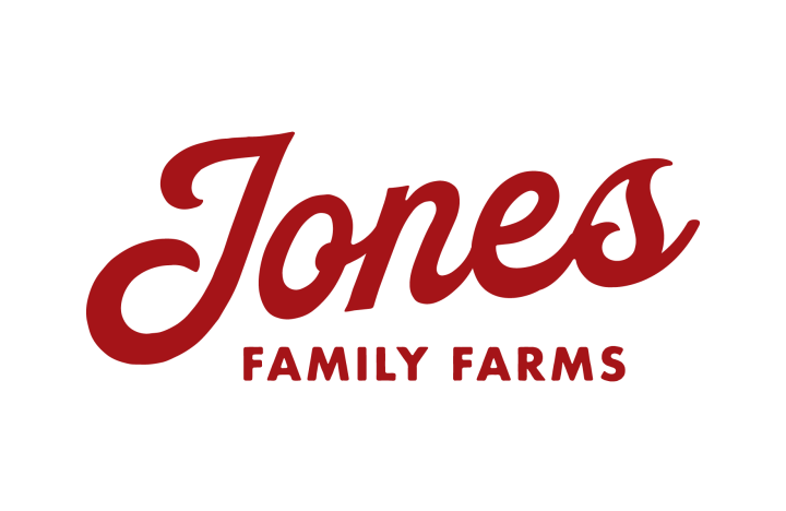 Jones Family Farms logo jones logo all red