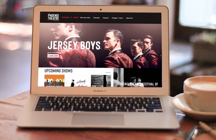 Phoenix Theatre Fully Responsive Website on MacBook