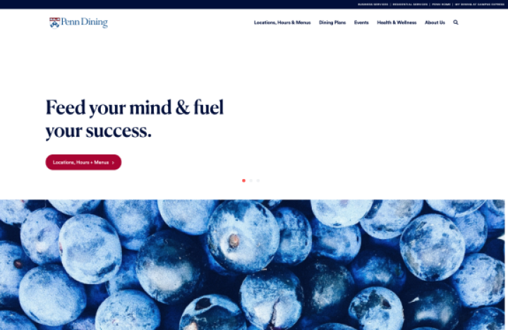 Penn Dining website